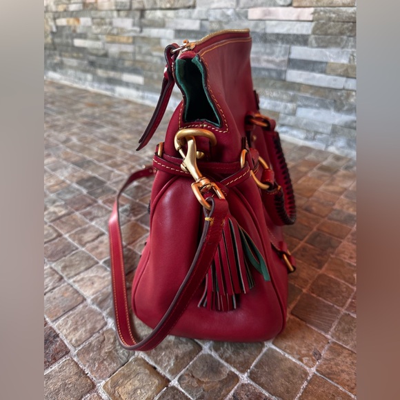 Dooney & Bourke Burgundy Leather Satchel - Picture 9 of 14